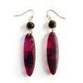 Garnet Flow Resin Earrings